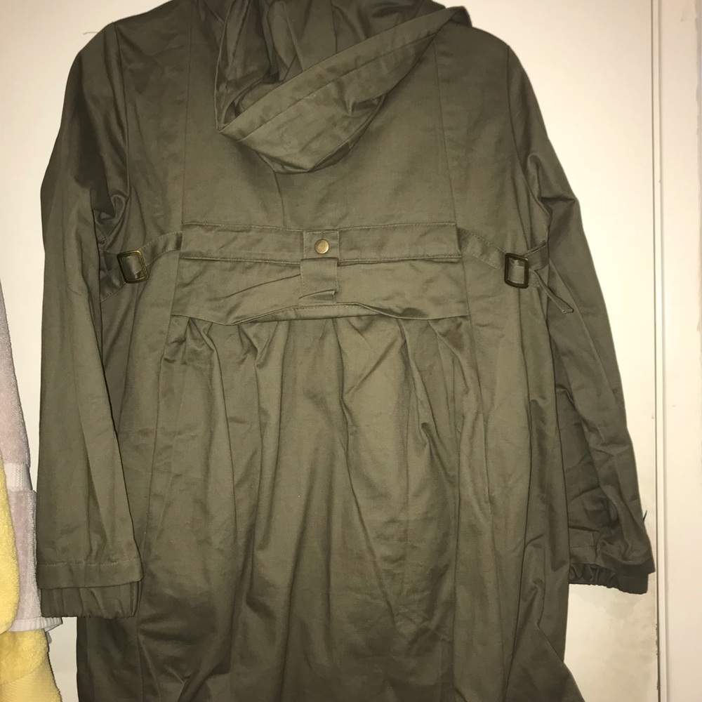 Long army green jacket
